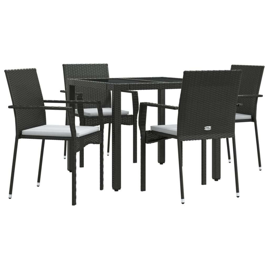 vidaXL Patio Dining Set Outdoor Conversation Set with Cushions Poly Rattan-17