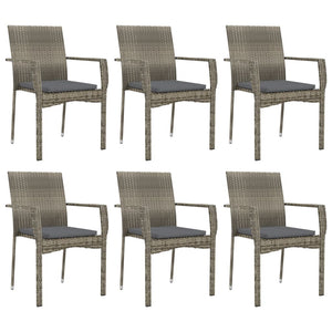 vidaXL Patio Dining Set Outdoor Conversation Set with Cushions Poly Rattan-3