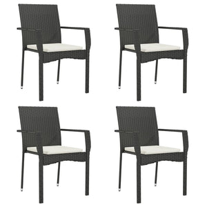 vidaXL Patio Dining Set Outdoor Conversation Set with Cushions Poly Rattan-30