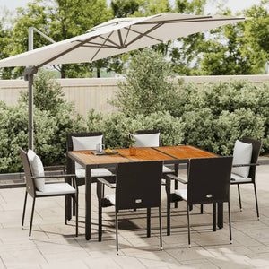 vidaXL Patio Dining Set Outdoor Conversation Set with Cushions Poly Rattan-11