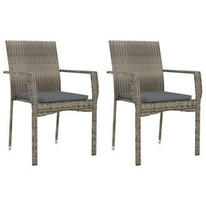 vidaXL Patio Dining Set Outdoor Conversation Set with Cushions Poly Rattan-6