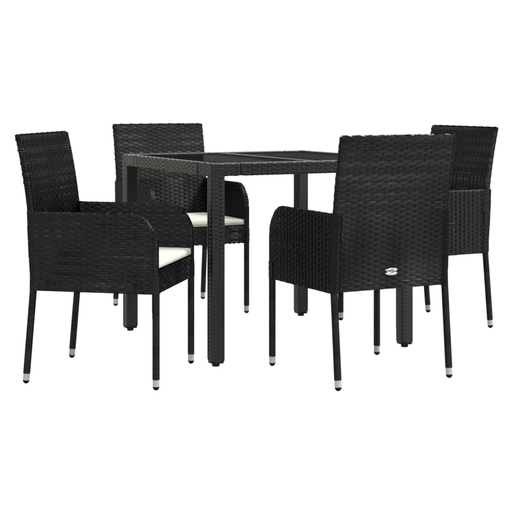 vidaXL Patio Dining Set Outdoor Conversation Set with Cushions Poly Rattan-37