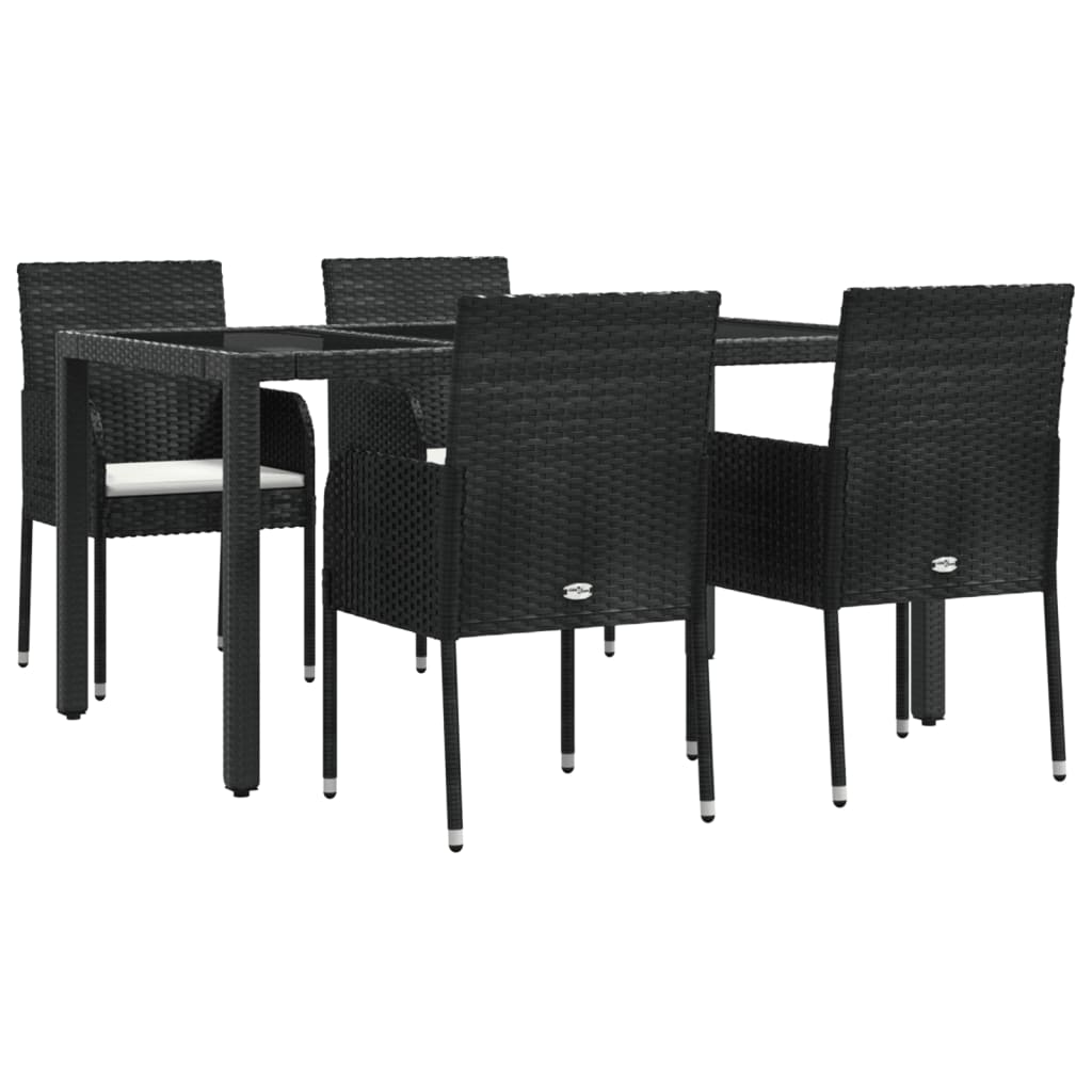 vidaXL Patio Dining Set Outdoor Conversation Set with Cushions Poly Rattan-0