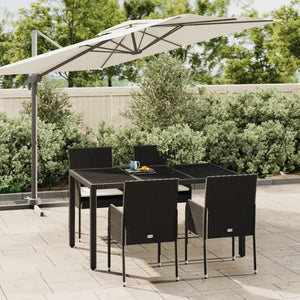 vidaXL Patio Dining Set Outdoor Conversation Set with Cushions Poly Rattan-6