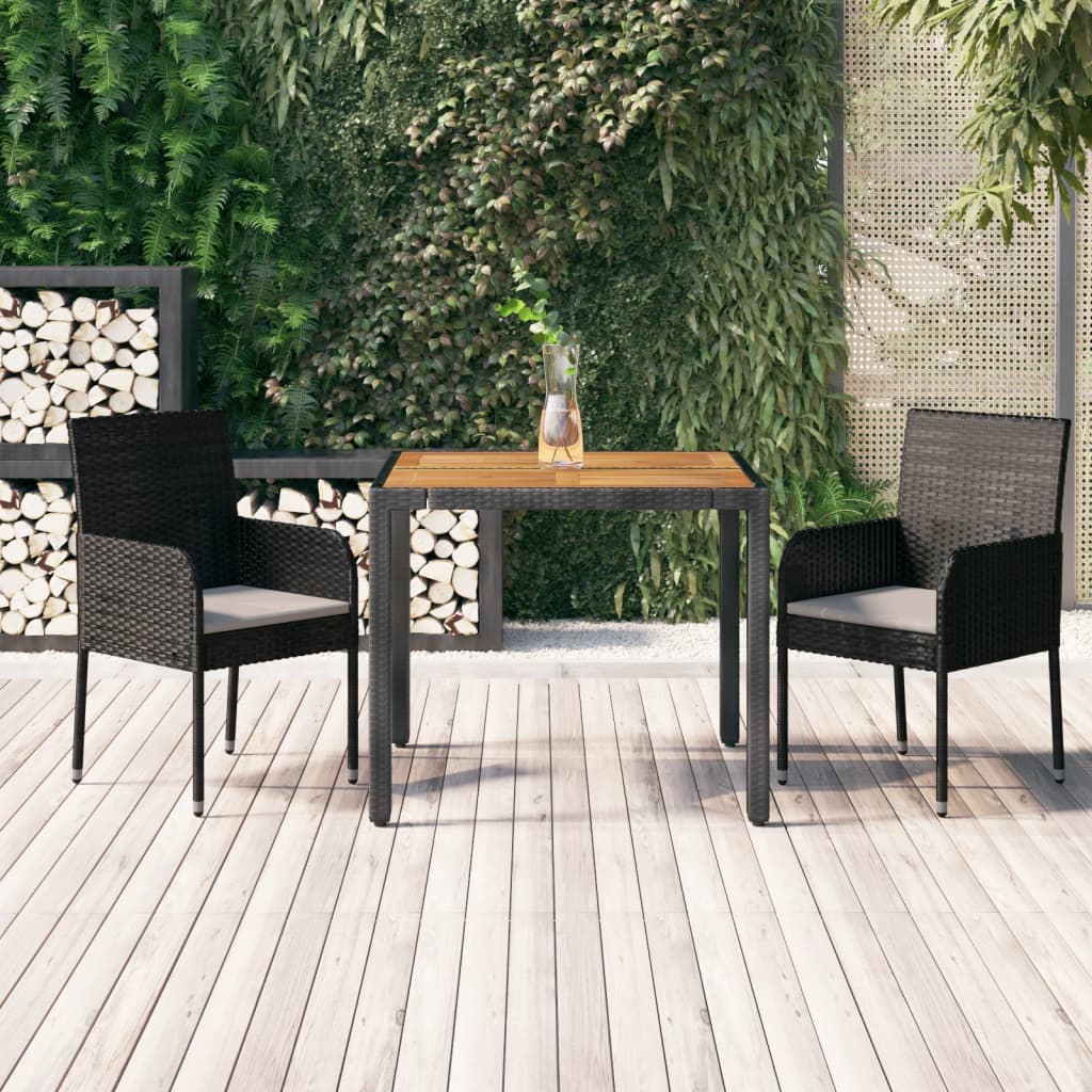 vidaXL Patio Dining Set Outdoor Conversation Set with Cushions Poly Rattan-41