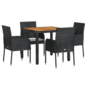 vidaXL Patio Dining Set Outdoor Conversation Set with Cushions Poly Rattan-49