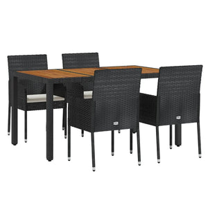 vidaXL Patio Dining Set Outdoor Conversation Set with Cushions Poly Rattan-1