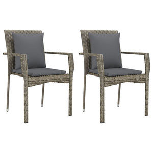 vidaXL Patio Dining Set Outdoor Rattan Wicker Table and Chair Set for Porch-73