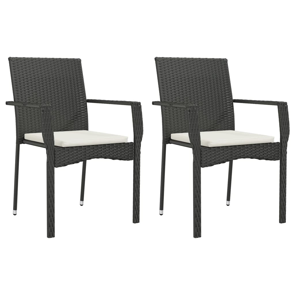 vidaXL Patio Dining Set Outdoor Rattan Wicker Table and Chair Set for Porch-42