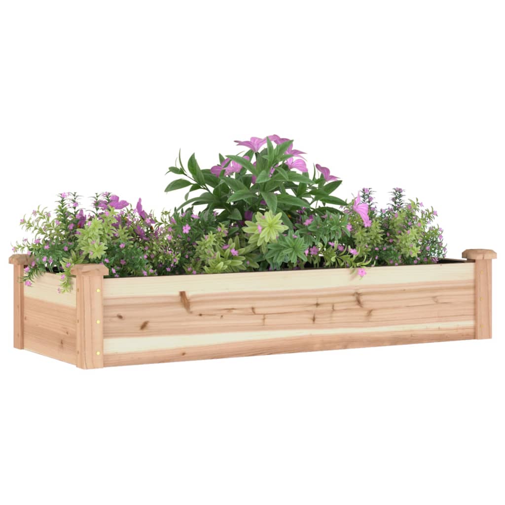 vidaXL Garden Raised Bed with Liner Strawberry Planter Herb Bed Solid Wood Fir-87