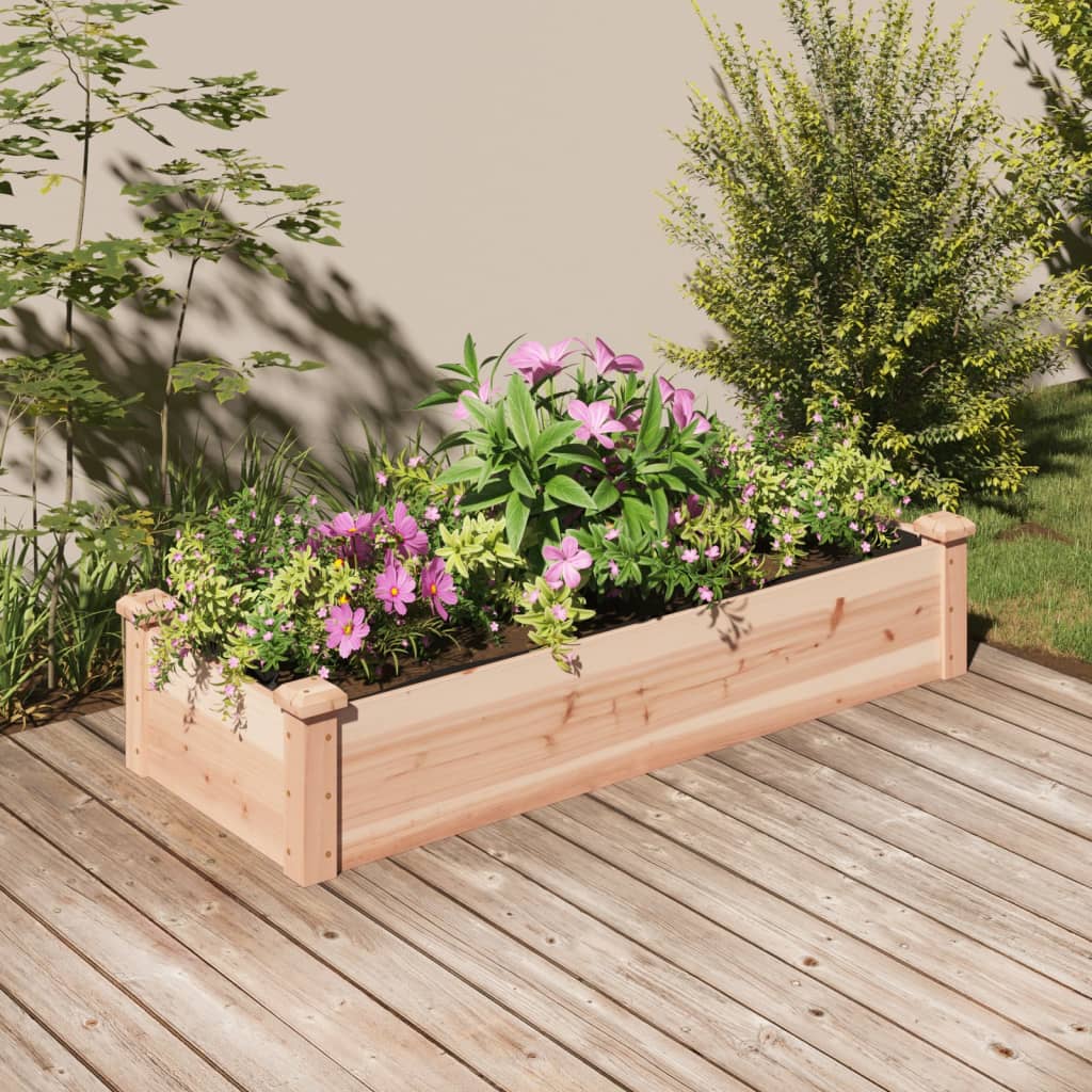 vidaXL Garden Raised Bed with Liner Strawberry Planter Herb Bed Solid Wood Fir-67