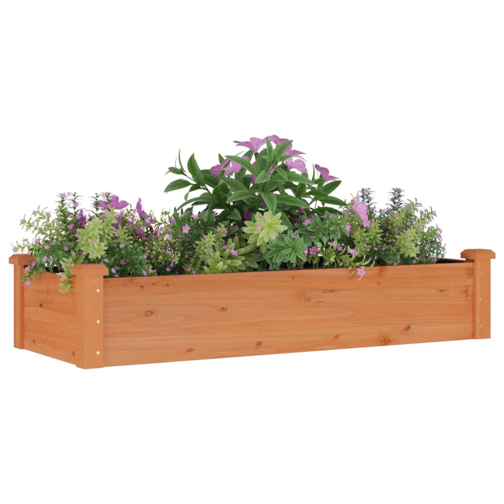 vidaXL Garden Raised Bed with Liner Strawberry Planter Herb Bed Solid Wood Fir-86