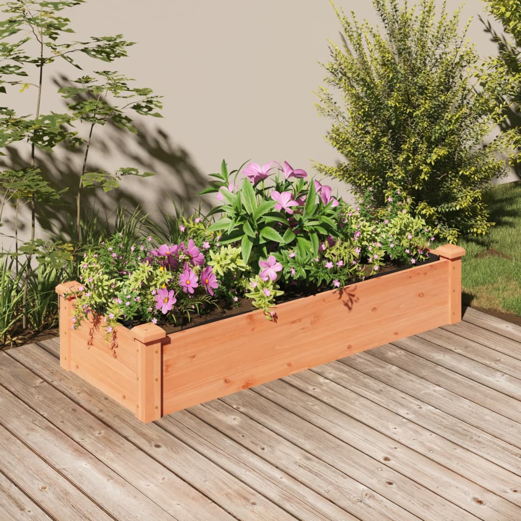 vidaXL Garden Raised Bed with Liner Strawberry Planter Herb Bed Solid Wood Fir-76