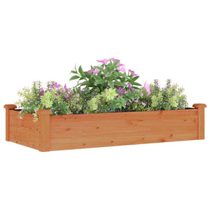 vidaXL Garden Raised Bed with Liner Strawberry Planter Herb Bed Solid Wood Fir-79