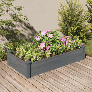 vidaXL Garden Raised Bed with Liner Strawberry Planter Herb Bed Solid Wood Fir-27