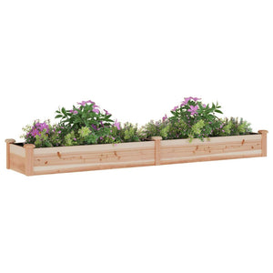 vidaXL Garden Raised Bed with Liner Strawberry Planter Herb Bed Solid Wood Fir-4