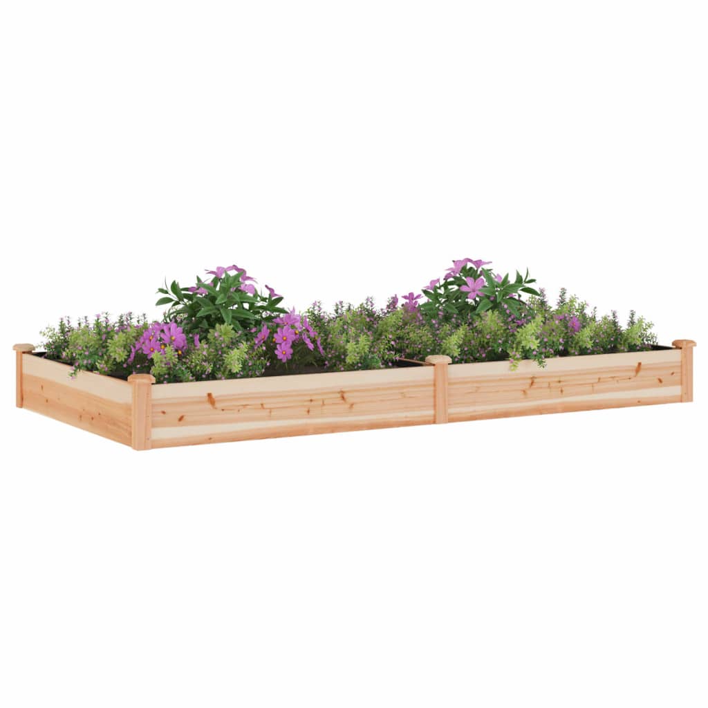 vidaXL Garden Raised Bed with Liner Strawberry Planter Herb Bed Solid Wood Fir-91
