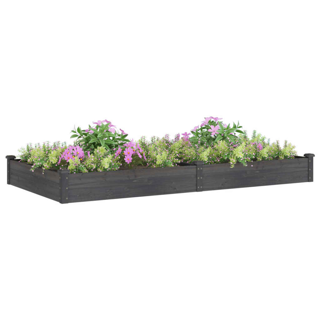vidaXL Garden Raised Bed with Liner Strawberry Planter Herb Bed Solid Wood Fir-9