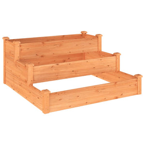 vidaXL Garden Raised Bed Strawberry Planter Vegetable Herb Bed Solid Wood Fir-0