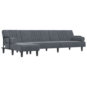 vidaXL Sofa Bed Sleeper Sofa Settee L Shaped Folding Sleeper Couch Bed Velvet-1