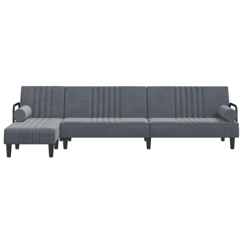 vidaXL Sofa Bed Sleeper Sofa Settee L Shaped Folding Sleeper Couch Bed Velvet-7