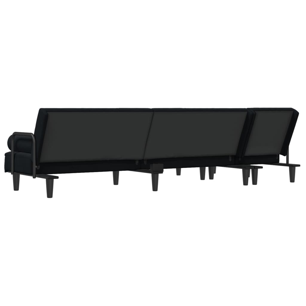 vidaXL Sofa Bed Sleeper Sofa Settee L Shaped Folding Sleeper Couch Bed Velvet-6