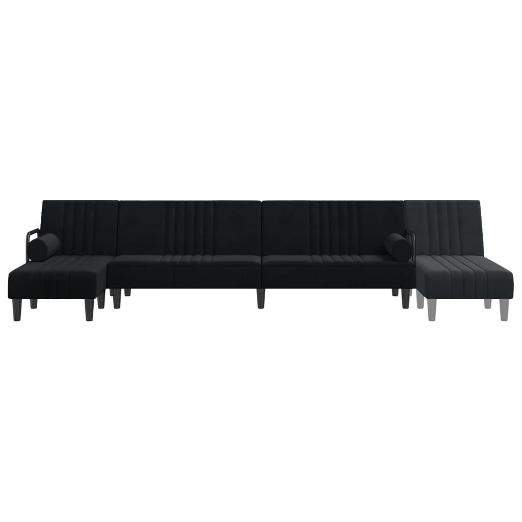 vidaXL Sofa Bed Sleeper Sofa Settee L Shaped Folding Sleeper Couch Bed Velvet-10