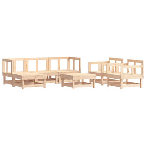 vidaXL Patio Lounge Set with Cushions Outdoor Furniture Set 7 Piece Solid Wood-6