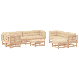 vidaXL Patio Lounge Set with Cushions Outdoor Conversation Set Solid Wood-1