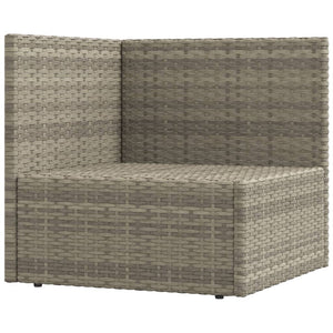 vidaXL 8 Piece Patio Lounge Set with Cushions Gray Poly Rattan-15