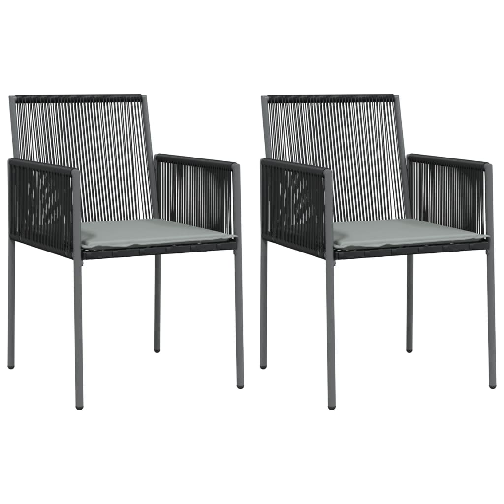 vidaXL Patio Dining Set Table and Chair with Cushions Poly Rattan and Steel-68