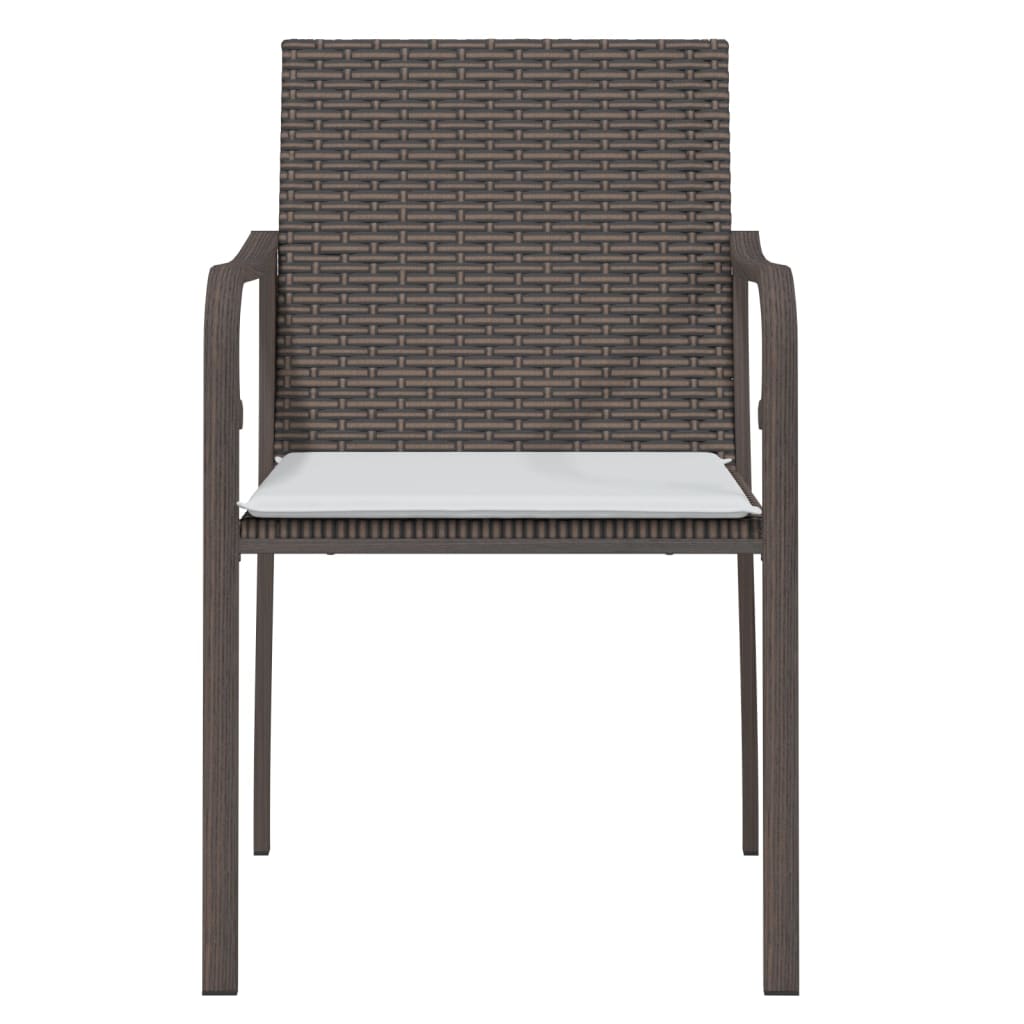 vidaXL Patio Chair Outdoor Seat with Cushions Patio Furniture Poly Rattan-15