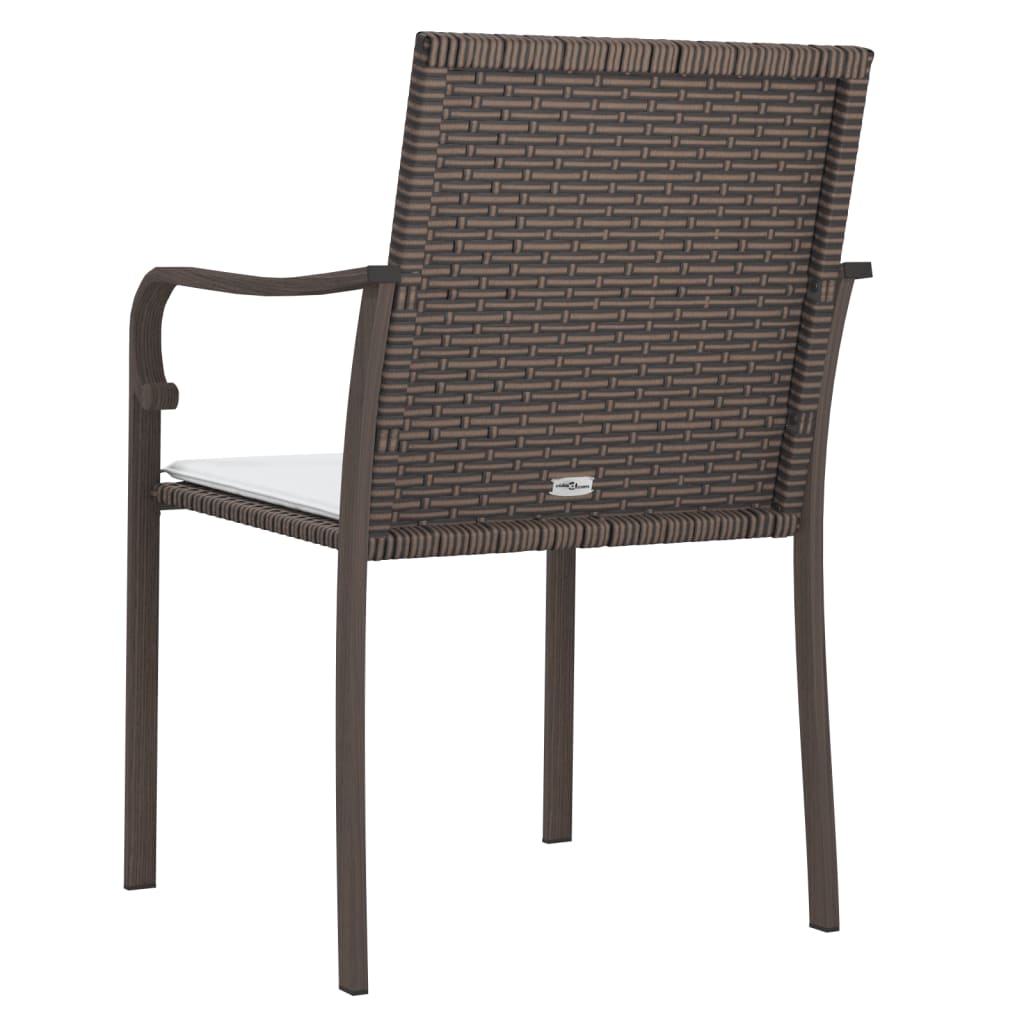 vidaXL Patio Chair Outdoor Seat with Cushions Patio Furniture Poly Rattan-27