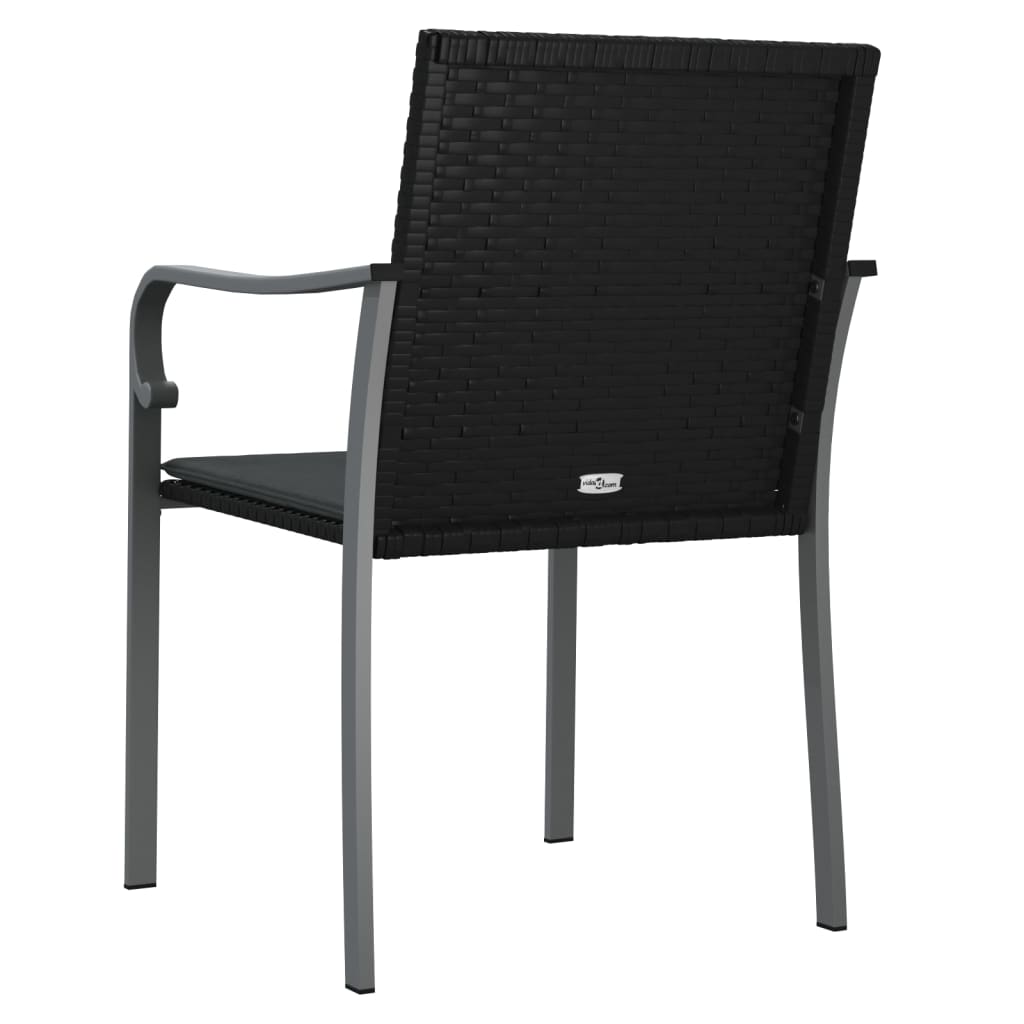 vidaXL Patio Chair Outdoor Seat with Cushions Patio Furniture Poly Rattan-42