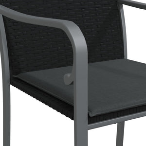 vidaXL Patio Chair Outdoor Seat with Cushions Patio Furniture Poly Rattan-47