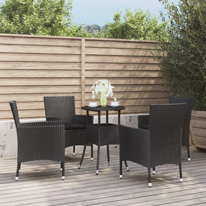 vidaXL Patio Bistro Set with Cushions Outdoor Wicker Furniture Poly Rattan-64