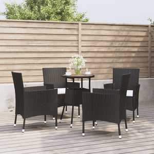 vidaXL Patio Bistro Set with Cushions Outdoor Wicker Furniture Poly Rattan-51