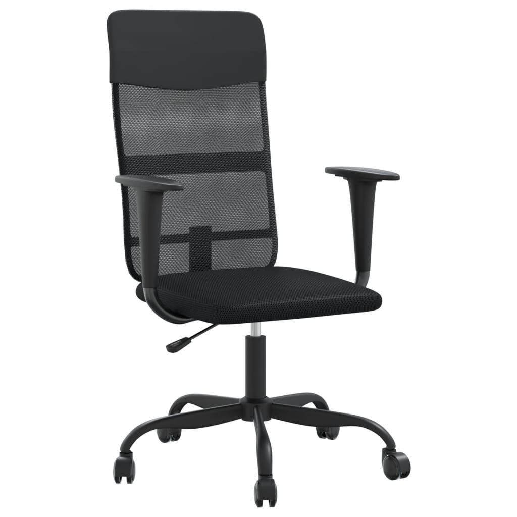 vidaXL Office Chair Office Computer Desk Chair Mesh Fabric and Faux Leather-1