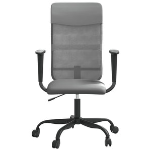 vidaXL Office Chair Office Computer Desk Chair Mesh Fabric and Faux Leather-8