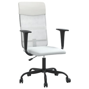 vidaXL Office Chair Office Computer Desk Chair Mesh Fabric and Faux Leather-23