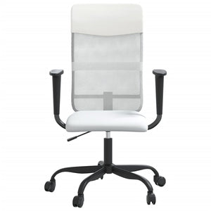 vidaXL Office Chair Office Computer Desk Chair Mesh Fabric and Faux Leather-0