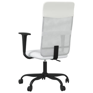 vidaXL Office Chair Office Computer Desk Chair Mesh Fabric and Faux Leather-6