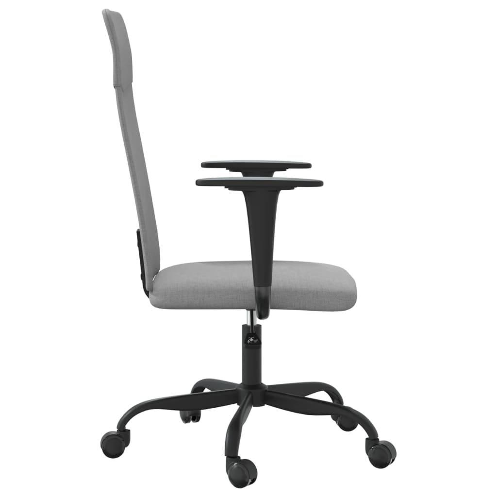 vidaXL Office Chair Rolling Office Computer Desk Chair with Armrest Fabric-3