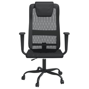 vidaXL Office Chair Office Computer Desk Chair Mesh Fabric and Faux Leather-12