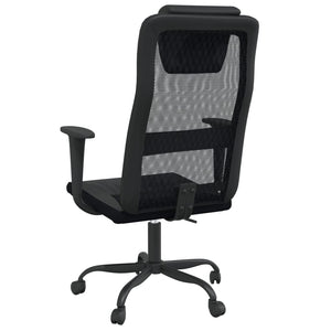 vidaXL Office Chair Office Computer Desk Chair Mesh Fabric and Faux Leather-18