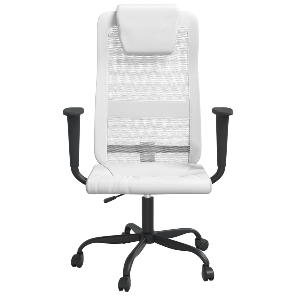 vidaXL Office Chair Office Computer Desk Chair Mesh Fabric and Faux Leather-1