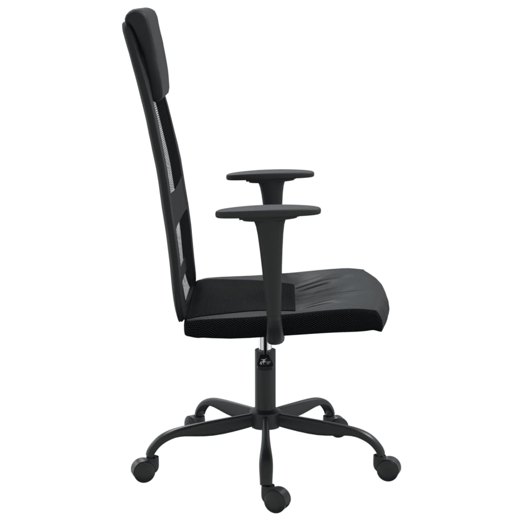 vidaXL Office Chair Rolling Computer Desk Chair Mesh Fabric and Faux Leather-17