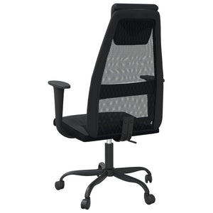 vidaXL Office Chair Rolling Computer Desk Chair Mesh Fabric and Faux Leather-19