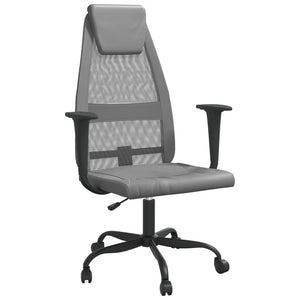 vidaXL Office Chair Rolling Computer Desk Chair Mesh Fabric and Faux Leather-1