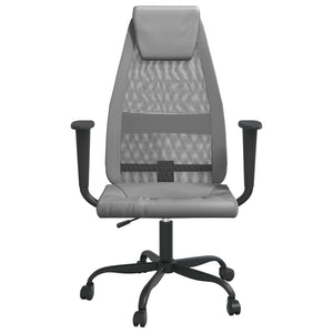 vidaXL Office Chair Rolling Computer Desk Chair Mesh Fabric and Faux Leather-7